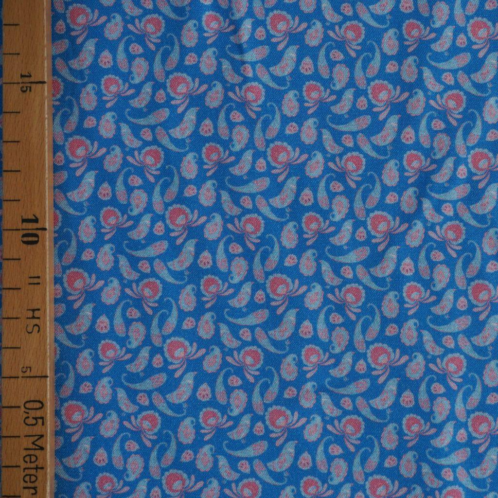Viskose Druck Paisley blau